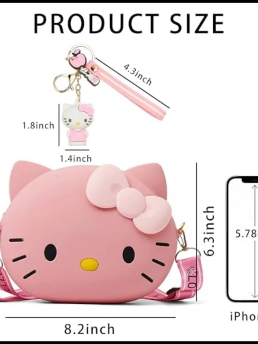 Soft Silicone Coin Purse Crossbody Bag with Adjustable Strap